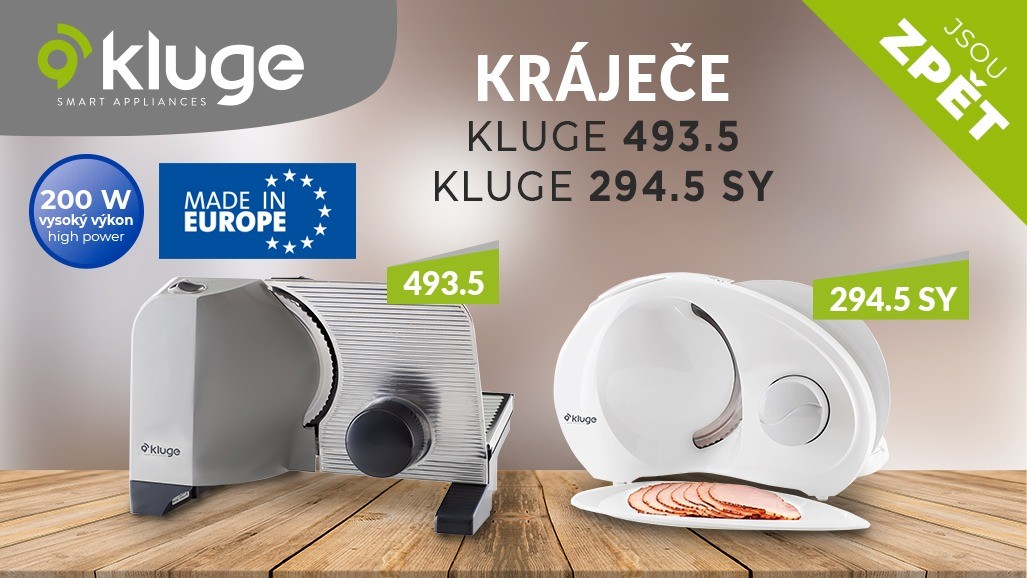 Elektrické kráječe Kluge 493.5 a Kluge 294.5