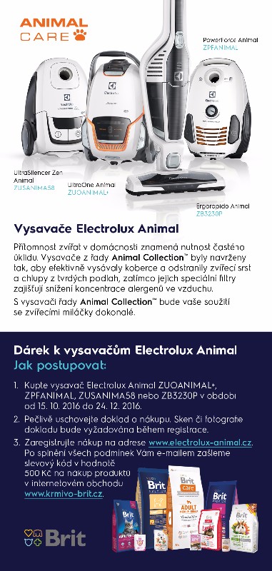 Electrolux řady Animal