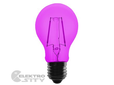 Foto - Žárovka LED FILAMENT A60, 36 V, fialová