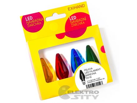 Foto - Blistr 4 žárovky Exihand Felicia LED Filament barevná 14V/0,2W