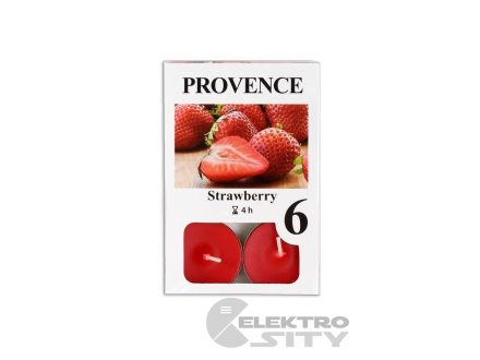 Provence vonná čajová svíčka jahoda 6ks