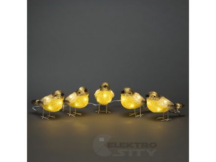 Ptáčci 6291-103, 5 kusů, 40 teplých LED, KONSTSMIDE