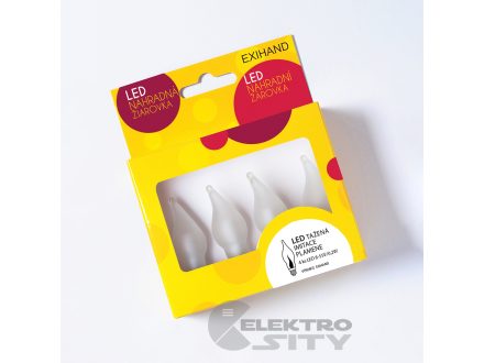 Blistr Exihand 4 žárovky pro svícen LED "imitace plamene" 8-55V/0,2W