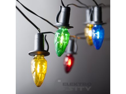 Exihand Šiška barevná LED Filament, venkovní, černá kabeláž