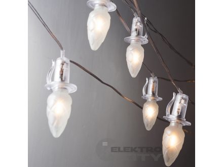 Exihand Šiška bílá LED Filament, venkovní, čirá kabeláž