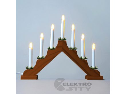 Adventní svícen 2262-130 dubový, LED Filament