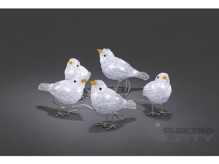 Ptáčci 6144-203, 5 kusů, 40 bílých LED, KONSTSMIDE