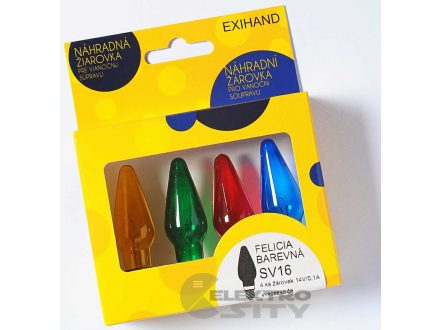 Blistr 4 žárovky Exihand Lunaria barevná 7V/0,2A