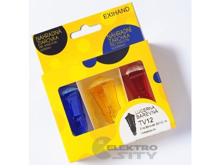 Blistr 3 žárovky Exihand Lucerna barevná 20V/0,1A
